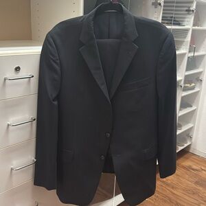 Hickey Freeman pinstripe classic fit wool suit